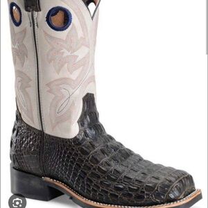 ***ISO*** Double H Black and Cream Western Boots 10.5-11 EE